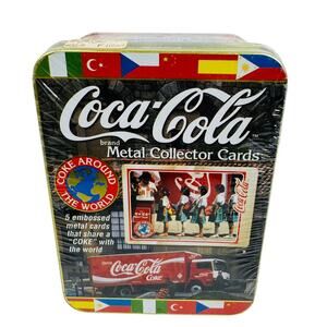 VTG 1996 Coca Cola Metal Collector Cards Coke Around The‎ World Sealed